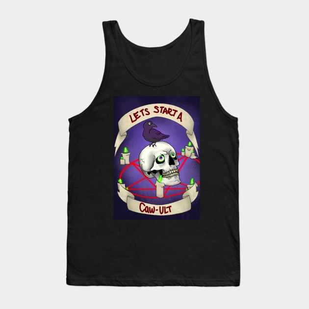 Let’s Start a Caw-ult, Katelyn Bowden and ZCP Collab Tank Top by ZombieCheshire